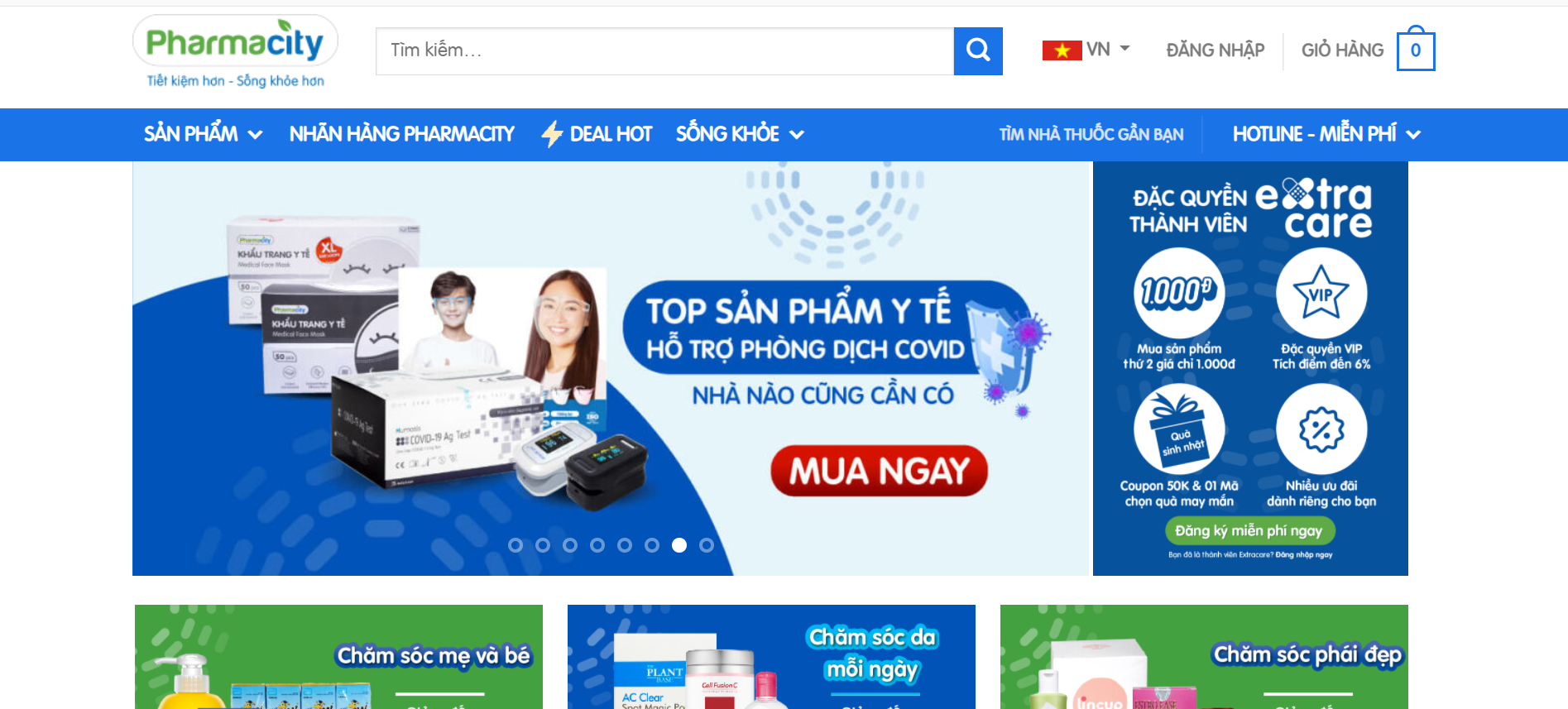 Website nhà thuốc Pharmacity